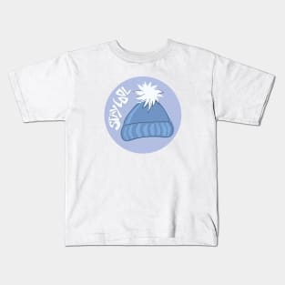 Whimsical cartoon toque with Stay Cool illustrated text Kids T-Shirt